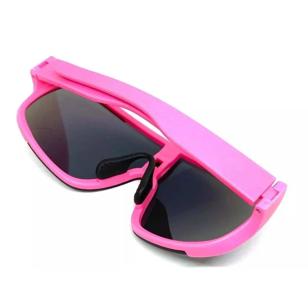 Shield Sunglasses Mirrored Lens Sport Cycling Sunglasses Pink Frame Lentes Gafas